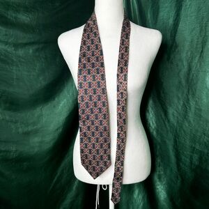 Pierre Balmain Paris VTG Silk Tie- Geometric Pattern- Chic Unisex Accessory
